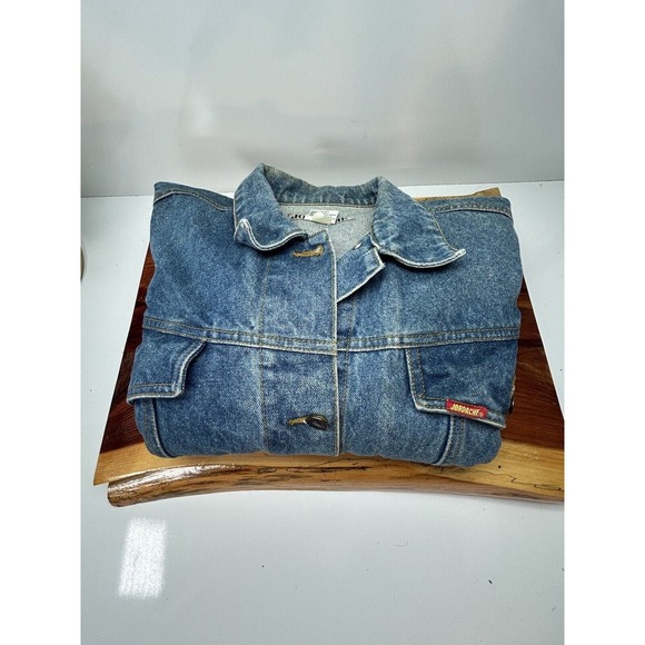 Jordache Vintage 80’s Batwing Acid Wash Denim Jean Glam Jacket Woman’s Size MED - Picture 6 of 11